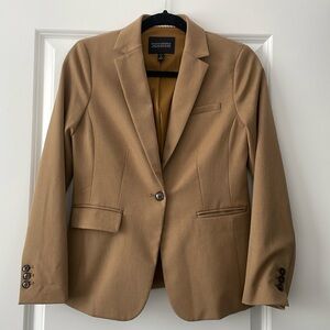 Banana Republic Size 2P Long&Lean Washable Wool-Blend Blazer - Camel